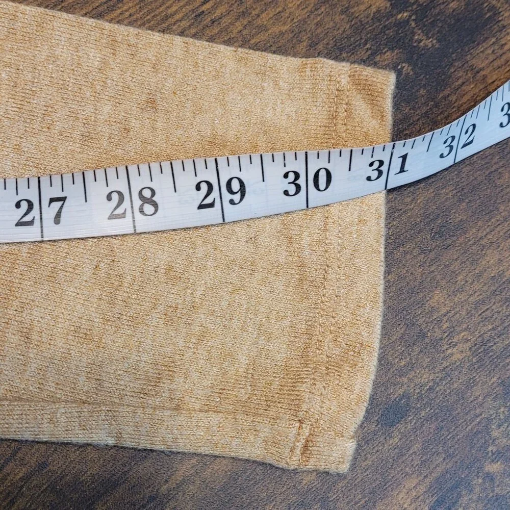 Susan Graver Tunic Top Size L Heathered Tan Soft Comfort Knit Button Back - Picture 8 of 8